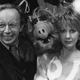 Max Wright (left) and Anne Shedeen with ALF in 1986